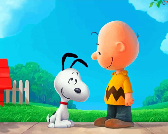 Charlie Brown And Snoopy paint by numbers