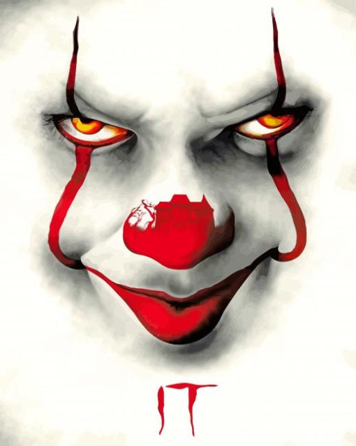 Pennywise Clown Face paint by numbers