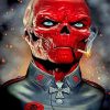 Aesthetic Red Skull paint by numbers