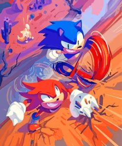 Sonic And Knuckles paint by numbers