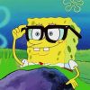 Spongebob With Glasses paint by numbers