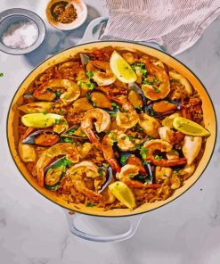 Delicious Paella paint by numbers