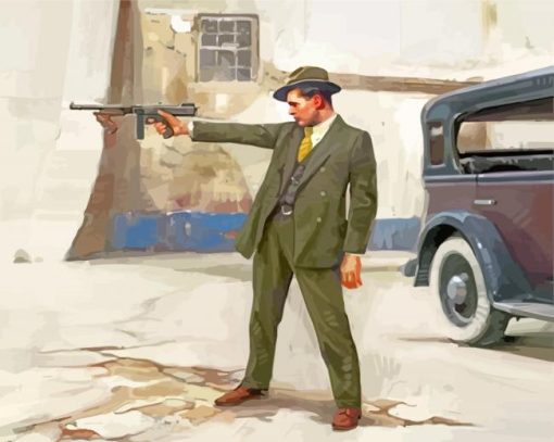 Vintage Mafia Man paint by numbers