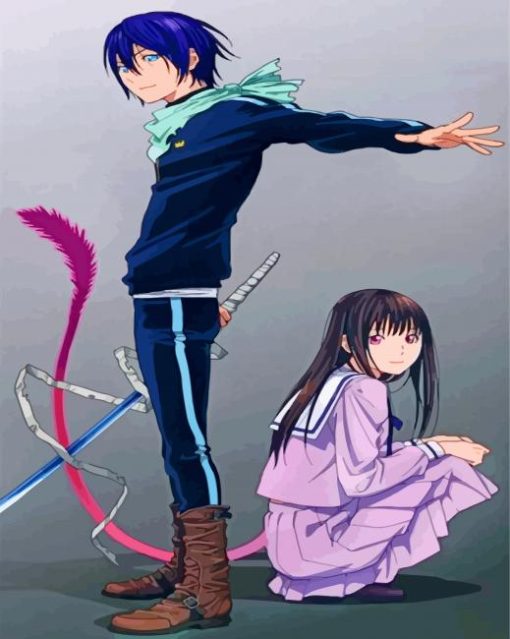 Yato And Hiyori Iki Anime paint by numbers