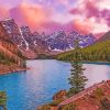 Alberta Moraine Lake Sunset paint by numbers