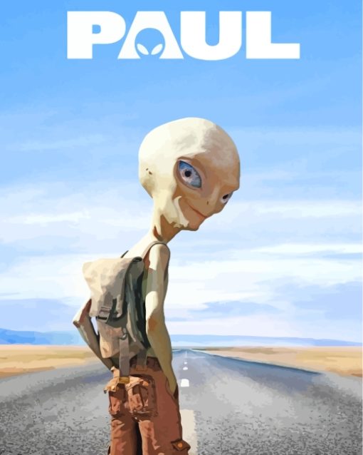 Alien Paul Movie Poster paint by numbers