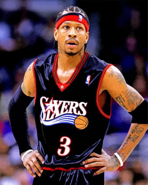 Allen Iverson Player paint by numbers