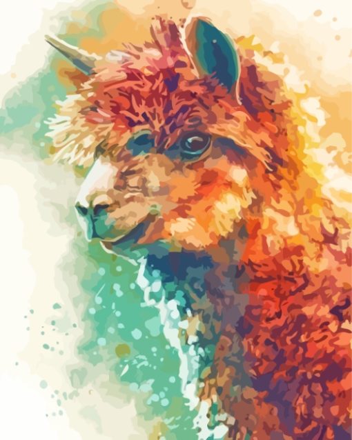 Cute Alpaca Art paint by numbers