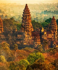Angkor Wat Cambodia paint by numbers