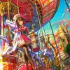 Anime Girl On Carousel paint by numbers