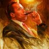 Arnold Smoking Cigar paint by numbers