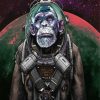 Astronaut Chimp paint by numbers