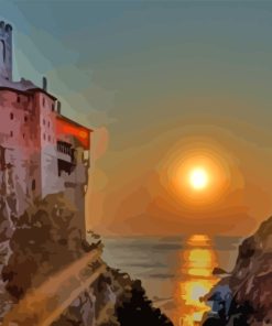 Mount Athos At Sunset paint by numbers