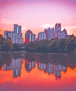 Atlanta At Sunset paint by numbers