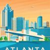 Atlanta Georgia Poster paint by numbers