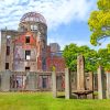 Aesthetic Atomic Bomb Dome paint by numbers