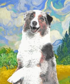 Aussie Dog Van Gogh paint by numbers