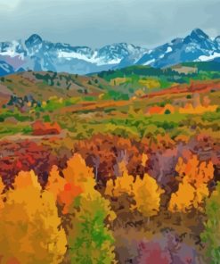 Autumn Aspen Colorado paint by numbers