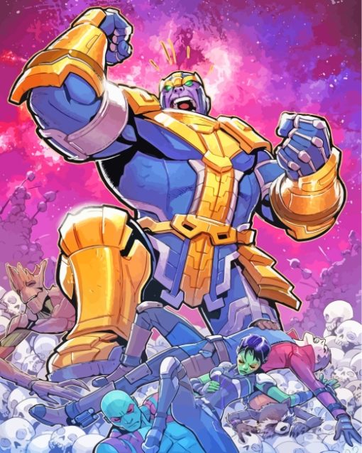 Avengers Endgame Thanos paint by numbers