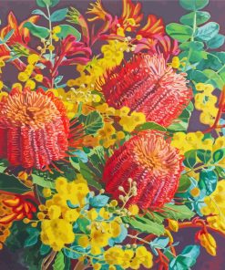 Banksia Brownii Plant Art paint by numbers