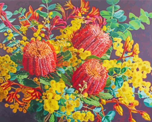 Banksia Brownii Plant Art paint by numbers