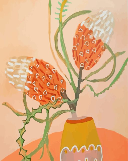 Banksia Plants Art paint by numbers