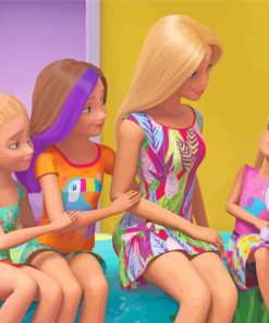 Barbie Family paint by numbers