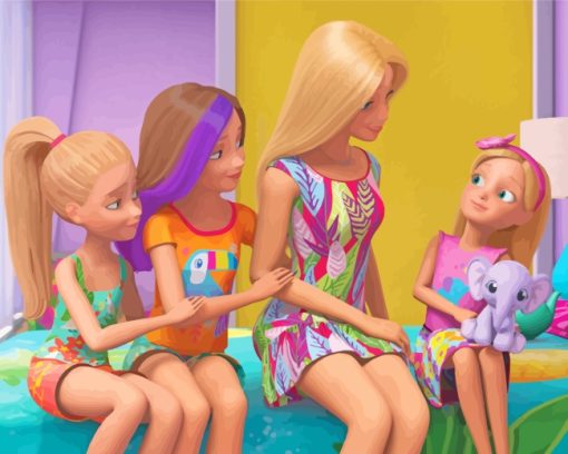 Barbie Family paint by numbers