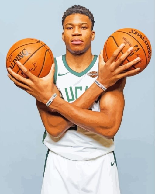 Basketball Giannis Antetokounmpo paint by numbers