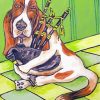 Basset Playing Bagpipes paint by numbers