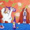 Basset Dog At Wine Bar paint by numbers