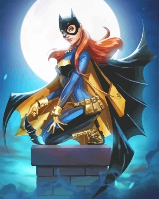 The Superhero Batgirl paint by numbers