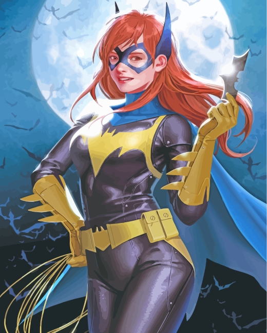 Aesthetic Batgirl Superhero - Paint By Numbers - Canvas Paint by numbers