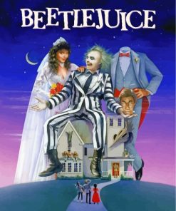 Beetlejuice Movie Poster paint by numbers