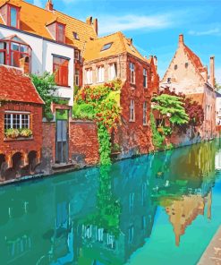Aesthetic Brugge Canal paint by numbers