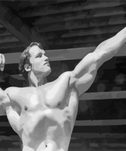 Black And White Arnold Schwarzenegger paint by numbers