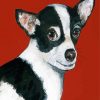 Black White Chihuahua paint by numbers