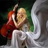 Blonde Girl Playing Cello paint by numbers