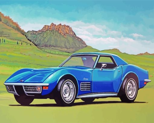 Aesthetic Chevrolet Corvette Car paint by numbers