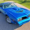 Blue Firebird Car paint by numbers