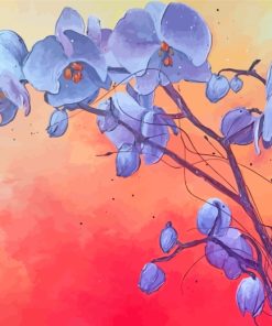Blue Orchids Art paint by numbers