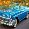 Blue Retro Chevrolet paint by numbers