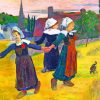 Breton Girls Dancing Pont Aven paint by numbers