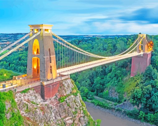 Clifton Suspension Bridge paint by numbers