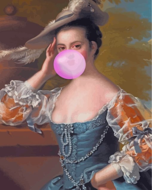 Lady With Bubblegum paint by numbers