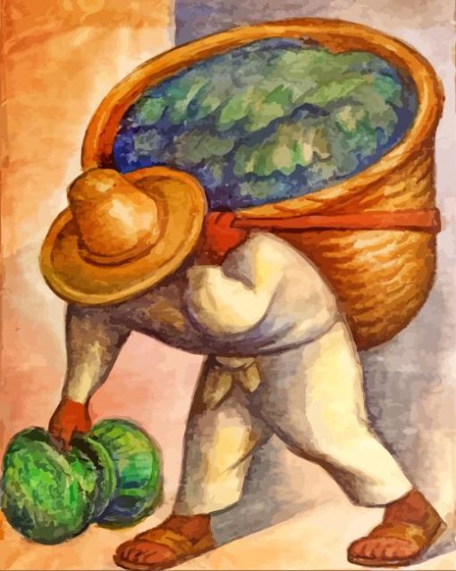 Cabbage Seller paint by numbers