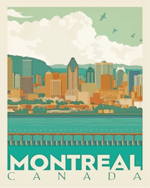 Canada Montreal Poster paint by numbers