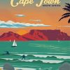 Cape Town Poster paint by numbers