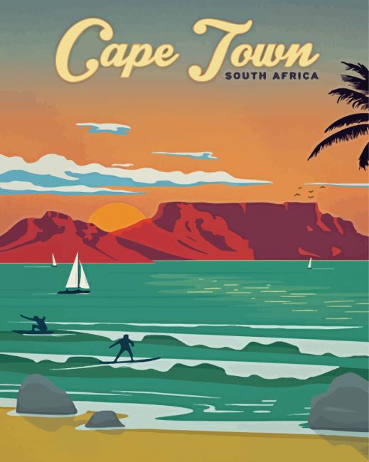 Cape Town Poster paint by numbers