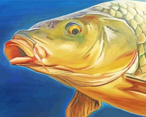 Carp Fish Head paint by numbers